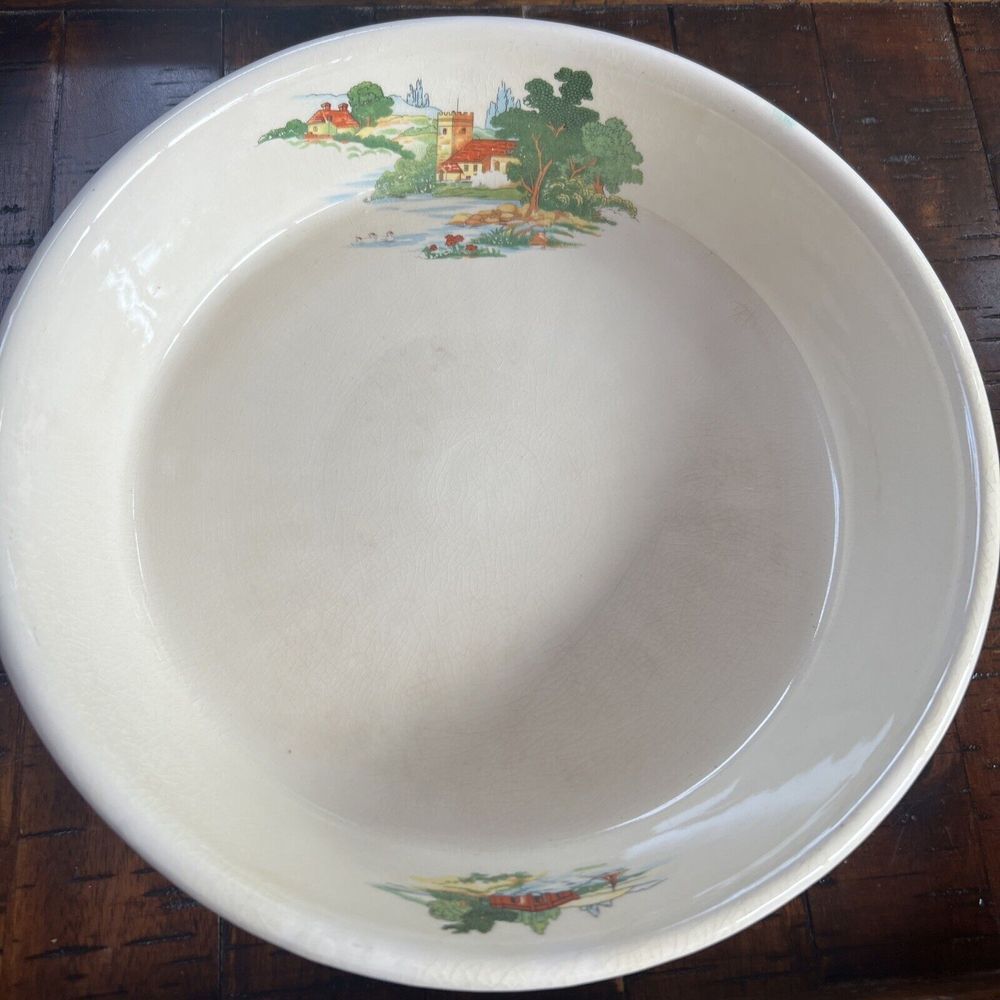 Vintage Bak-Serv Oven Proof 1930's Paden City‎ Pottery 9" Pie Plate